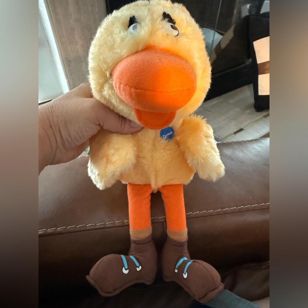 Plough Inc Feathers Bird Duck Easter Plush Stuffed Animal 1983  Vintage 12"